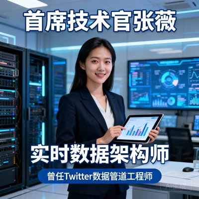 首席技术官张薇,实时数据架构师,曾任Twitter数据管道工程师